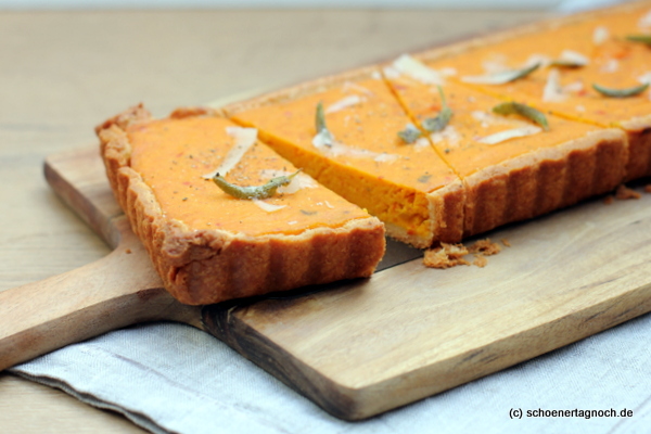 Kurbis Quiche Mit Parmesan Murbteigboden Und Salbei Schoner Noch