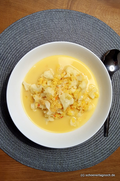Blumenkohl-Linsen-Suppe
