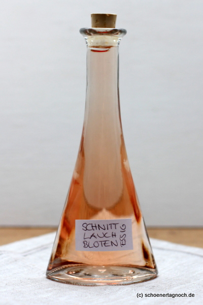 Selbstgemachter Schnittlauchblüten-Essig - Schöner Tag noch!