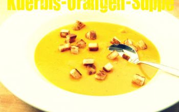 Kürbis-Orangen-Suppe mit Zimt-Croutons