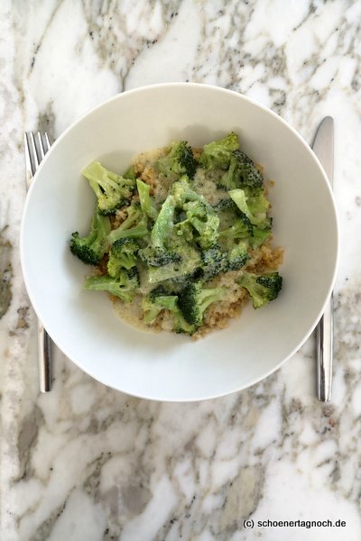 Brokkoli mit Bulgur und Frischkäsesauce, Essen für Kleinkinder
