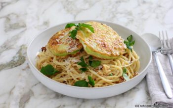 Spaghetti mit Walnuss-Pesto und Kohlrabi milanese