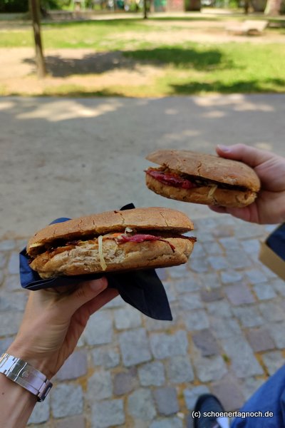 Pastrami-Sandwich von der Metzgerei Brath in Karlsruhe