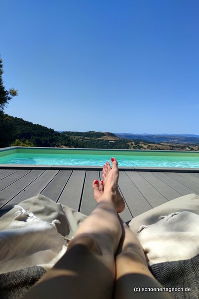 Pool im Bed & Breakfast "Tuffudesu" in Osilo auf Sardinien