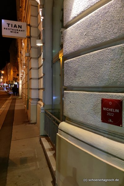 Gourmet-Restaurant "TIAN" in Wien, ausgezeichnet mit einem Michelin-Stern