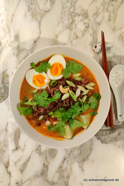 ultimative Curry-Noodles mit Hackfleisch